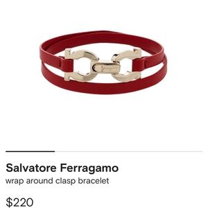 Salvatore Ferragamo wrap around clasp bracelet